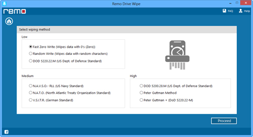 Windows Wipe Disk software- Next Screen